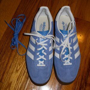 Adidas Gazelle Sneakers - Blue Fusion / Cloud White / Gold Metallic - US W 9